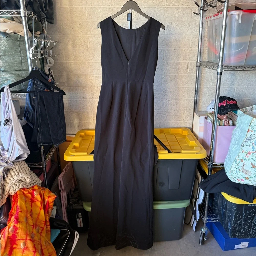 SALONI Black Ruffle Detail Jumpsuit - Picture 5 of 6